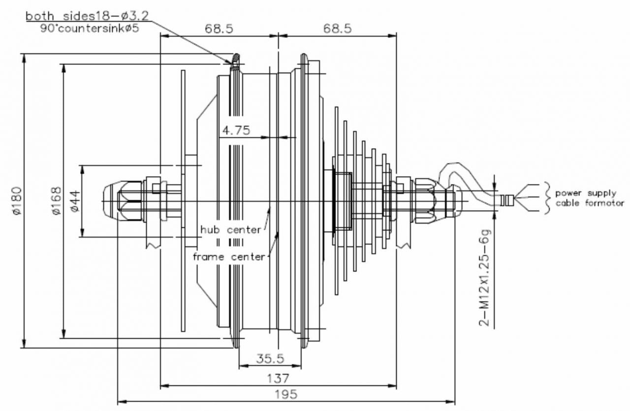  Bafang BPM Hinterradmotor 250W Schraubkranzaufnahme
