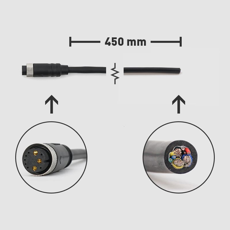  Motorkabel Puma Mit L1019 Stecker (f) Und Offenem Kabelende