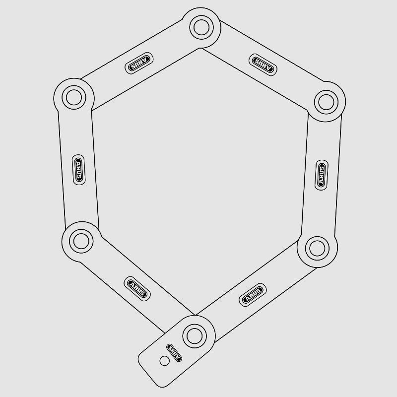  ABUS Faltschloss Bordo Granit X-Plus 6500